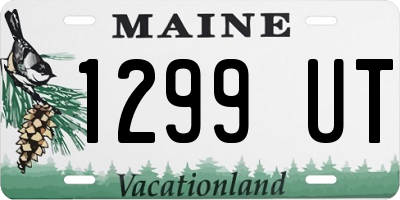 ME license plate 1299UT