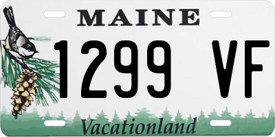 ME license plate 1299VF