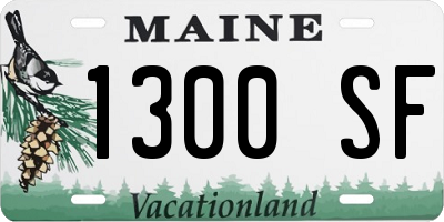 ME license plate 1300SF