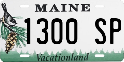 ME license plate 1300SP