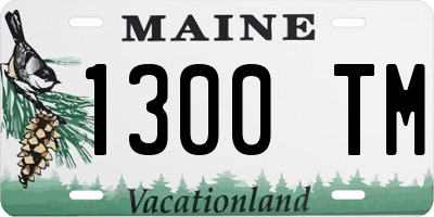 ME license plate 1300TM