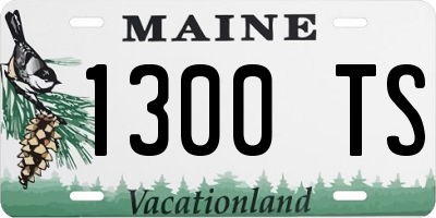 ME license plate 1300TS