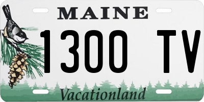 ME license plate 1300TV