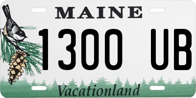 ME license plate 1300UB