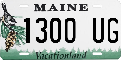 ME license plate 1300UG