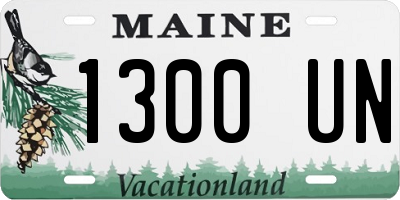 ME license plate 1300UN