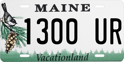 ME license plate 1300UR