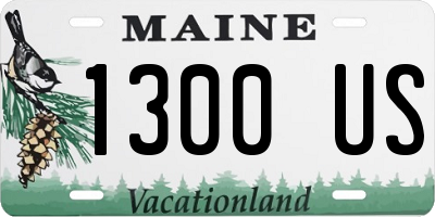 ME license plate 1300US