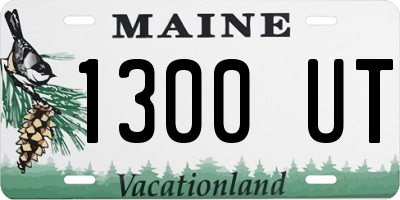 ME license plate 1300UT