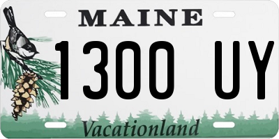 ME license plate 1300UY