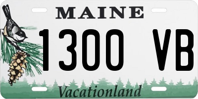 ME license plate 1300VB