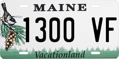 ME license plate 1300VF