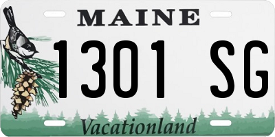 ME license plate 1301SG