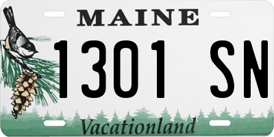 ME license plate 1301SN