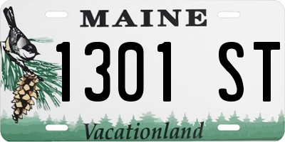 ME license plate 1301ST