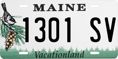 ME license plate 1301SV