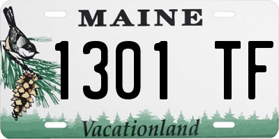 ME license plate 1301TF