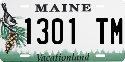 ME license plate 1301TM