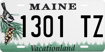 ME license plate 1301TZ