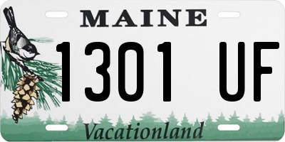 ME license plate 1301UF