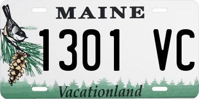 ME license plate 1301VC