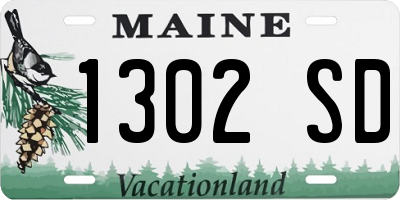 ME license plate 1302SD
