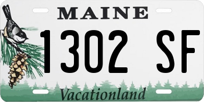 ME license plate 1302SF