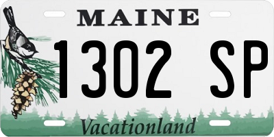 ME license plate 1302SP