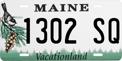 ME license plate 1302SQ