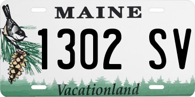 ME license plate 1302SV
