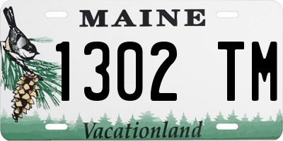 ME license plate 1302TM