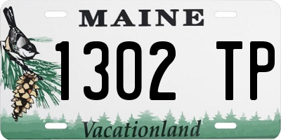 ME license plate 1302TP