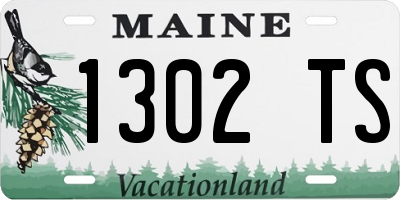 ME license plate 1302TS