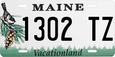 ME license plate 1302TZ