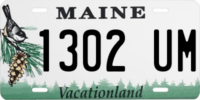 ME license plate 1302UM