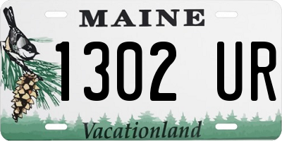 ME license plate 1302UR