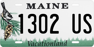 ME license plate 1302US