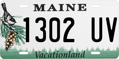 ME license plate 1302UV