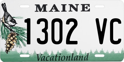 ME license plate 1302VC