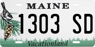 ME license plate 1303SD