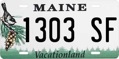 ME license plate 1303SF
