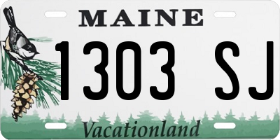 ME license plate 1303SJ