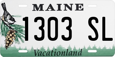 ME license plate 1303SL