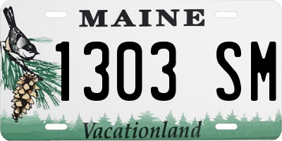 ME license plate 1303SM
