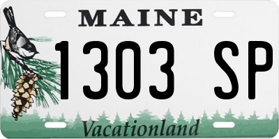 ME license plate 1303SP