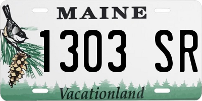 ME license plate 1303SR