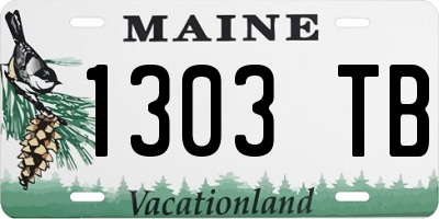 ME license plate 1303TB
