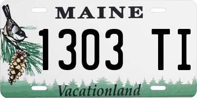 ME license plate 1303TI