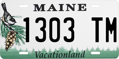 ME license plate 1303TM