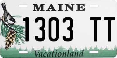 ME license plate 1303TT